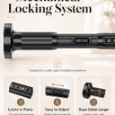 ALLZONE Tension Curtain Rods for Windows 40 to 157 Inches, Extra Long Curtain Rods No Drilling, No-Slip Tension Rod Hold Up to Heavy Drapes, Perfect for Bathroom, Bedroom, Patio & Room Divider, Black