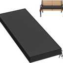 Premium Outdoor Bench Cushions for Patio Furniture 3.5inches Memory Foam Bench Cushion Waterproof Fade Resistant Porch Swing Cushions with Straps 4818 Inch Black