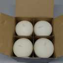 Unscented Pillar Candles - Set of 4 Ivory Candles - 3x6 Slow Burning Candles for Weddings & Table Centerpieces - Large Pillar Candles, PARNOO