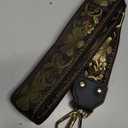 Adjustable Replacement Crossbody Strap Purse Guitar Style Jacquard Woven Embroidered Handbag Straps (Vintage Flower)