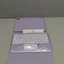 Harvopu for iPad Air 13 Inch & Pro 12.9 Case with Keyboard - Multi-Touch Trackpad, 7 Colors Backlit, Detachable Folio Keyboard Cover for iPad Pro 12.9 (6th, 5th, 4th, 3rd gen), Air 13 M3/M2 (Purple)