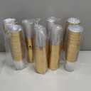 DaYammi 200 Pack Gold Plastic Cups 10 Oz Clear Cup Gold Rimmed Disposable Wine Glasses Fancy Disposable Party Cups Tumblers Drinking Cup Plastic Cocktail Glasses gold disposable cups for Party Wedding