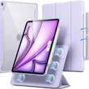 ESR for iPad Air 13 Inch Case (2025/2024) M3/M2 with Pencil Holder, Removable Magnetic Cover, Vertical Stand, Fully Supports Pencil Pro and Pencil(USB-C), Rebound 360 Series, Light Purple