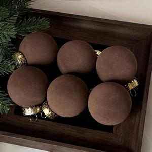 Emopeak 2.36 Inch Matte Christmas Balls for Christmas Tree, Water-Based Art Paint Xmas Balls Ornaments with Matte Frosted Texture, Shatterproof Yule Decor for Indoor Chrimbo Party,  Coffee Emopeak 2.36 Inch Matte Christmas Balls for Christmas Tree, Water-Based Art Paint Xmas Balls Ornaments with Matte Frosted Texture, Shatterproof Yule Decor for Indoor Chrimbo Party,  Coffee