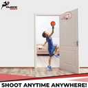 Majestic Hoops Mini Basketball Hoop - Indoor Basketball Hoop - Durable Plastic Basketball Hoop for Kids and Adults - No Assembling - Premium Basketball Game with Ball and Pump