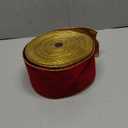 Yungyan Velvet Ribbons with Gold Edge Felt Ribbon Gift Bow Wrapping Ribbon Waterproof for Handmade, Home Decor, Gift Wrapping, Wreath DIY Crafts, Christmas Tree(Red Gold,4 Inch X 35 Yards)
