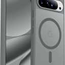 SPIDERCASE Magnetic for Google Pixel 10/Pixel 10 Pro Case, Military Grade Drop Protection Slim Translucent Matte Shockproof Anti-Fingerprint Phone Case for Pixel 10/10 Pro, Gray
