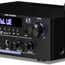 Amplifier Home Audio Stereo 1000W, Bluetooth 5.3 Amplifier for Two 50W x2 Speakers of About 8 Inches, SD Card/USB/MIC, 2.0 Channel HiFi for TV, Home or Your Car (AK55)