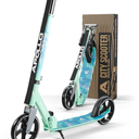 APOLLO Adult Scooter - Manual Folding Kick Scooter for Adults, Teens & Kids Ages 6 Years and up with Big Wheels (XXL), Foldable Kick Scooters, Scooter for Adults 220 lbs (Blue)