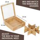 handrong Tea Box Organizer,Decorative Tea Storage,BambooTeas Bag Holder Organizer,Modern Teas Organizers and Storage with 9 Compartments for Coffee,Tee & Sugar Pods,Packets & More