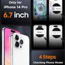 SPIDERCASE for iPhone 14 Pro Case, Magnetic Translucent Matte Case with 2PCS Tempered Glass Screen Protector Slim Phone Case for iPhone 14 Pro 6.1'', Hot Pink