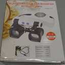 Magnifying Glasses for Close Work, Jewelers Magnifying Glass with Light & 5 Interchangeable Lens Pairs(2X 4X 6X 10x 13x), Headband Loupe Magnifier for Watch Repair,Crafts, w/Storage Case