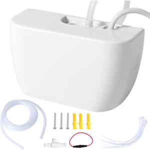 Mini 100-240V White Split Condensate Pump, AC Hvac Silent Condensate Pump, 50/ 60Hz, External Wall Mount, Self Priming Device, Used for Indoor Air Conditioning, HVAC, Dehumidifier, etc.