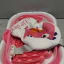 Collapsible Baby Bathtub for Newborn, Foldable Baby Bath Tub with Thermometer & Soft Floating Cushion & Drain Hole, Portable Travel Infant Bath Tubs for Newborns to Toddler 0-36 Months Girl, Pink