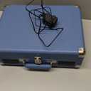 Vinyl Record Player Bluetooth Vintage Portable Suitcase Turntable with Built-in Speakers 3-Speed Belt-Driven Record Player Support RCA Output and Headphone Output