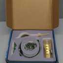 Matcha Whisk Set, Ceramic Matcha Kit Set Includes Matcha Bowl, Matcha Whisk and Holder, Bamboo Scoop and Spoon, Scoop Rest, Sifter and Tea Towel - 8 Pcs Matcha Kit for Matcha Lovers, Green