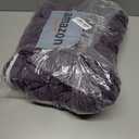 JELIUMONI Purple Duvet Cover Queen Size, 3pcs Washed Microfiber Bedding Set, Soft Breathable Seersucker Duvet Cover Set with Zipper Closure and Corner Ties for All Seasons