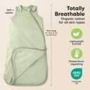 2-Pack Organic Baby Sleep Sacks, 100% Cotton - Soft & Breathable 0.5TOG Baby Wearable Blanket, Toddler Sleeping Sack 18-24 months, Easy to Wear Transitional Swaddles for Newborns,Infants(Roarsome, L)