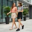 Aomigoct Women's Walking Lightweight Shoes: Full Black 9.5 Memory Foam & Non-Slip Sole - Walk Confidently and Comfortably in Your Everyday Life