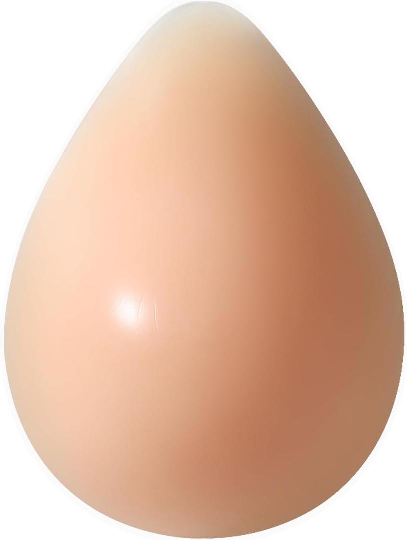 Mastectomy Breast Prosthesis Teardrop Silicone Breast Forms Bra Enhancer Padding for Women Crossdresser Swim(1 Piece) (300g/C cup, Beige)