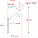9 FT Handrails Kit for Indoor Outdoor Stairs，Modern Aluminum Handrail Set，1.4" Diameter Bar,Adjustable 304 Stainless Steel Brackets Included，Rust Free. (Matte Black, 9 FT)
