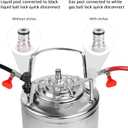 Ball Lock Keg Post Quick Disconnect Set, Corny Keg Connectors, 1 Pair Homebrew Stainless Corny Keg Post 19/32-18 Female Thread Keg Gas Liquid Post and 1 Pair Keg Post Fittings with Hose Clamps