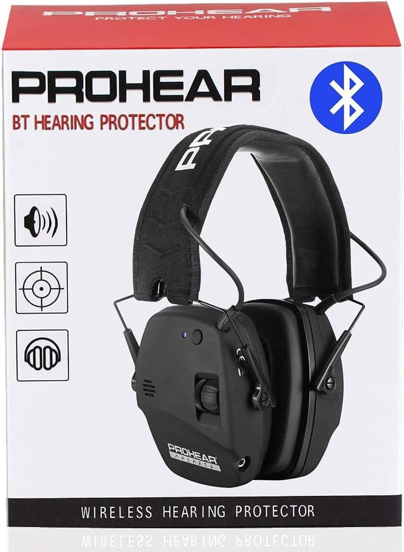 PROHEAR 030 Bluetooth 5.4 Electronic Shooting Ear Protection Earmuffs, Noise Reduction Sound Amplification Hearing Protector for Gun Range and Hunting