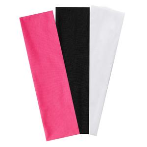 3 Pcs Stretchy Headbands for Women, Non Slip Women Headbands Elastic Hair Bands for Women'S Hair Soft Cotton Cloth Sweat Headband for Workout Yoga Running Sports (Black, Pink, White)