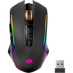 Redragon Gaming Mouse, Wireless Mouse Gaming with 8000 DPI, PC Gaming Mice with Fire Button, RGB Backlit Programmable Ergonomic Mouse Gamer, Rechargeable, 70Hrs for Windows, Mac Gamer, Black Redragon Gaming Mouse, Wireless Mouse Gaming with 8000 DPI, PC Gaming Mice with Fire Button, RGB Backlit Programmable Ergonomic Mouse Gamer, Rechargeable, 70Hrs for Windows, Mac Gamer, Black