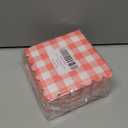 Pink Gingham Napkins Disposable Cocktail: 80PCS Checkered Square Paper 9.8x9.8 Inch For Table Decorations Dinner Party - Cantidad de paquete del producto 80 - Color Pink