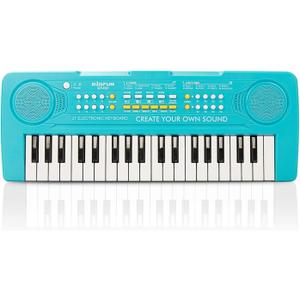 Keyboard Piano for Kids, BIGFUN 37 Keys Toddler Piano Multifunction Music Educational Instrument Toy, Electronic Kids Keyboard for 37 Year Old Girls and Boys (Blue)