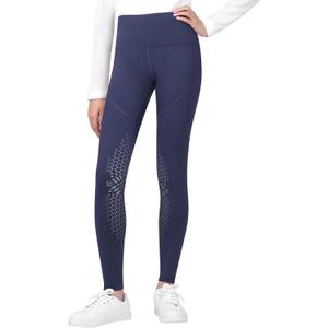 Harrison Howard Riding Pants for Girls Knee Patch Horse Riding Tights Kids Perfect for Schooling, Training, Daily Riding (X-Large, Navy)