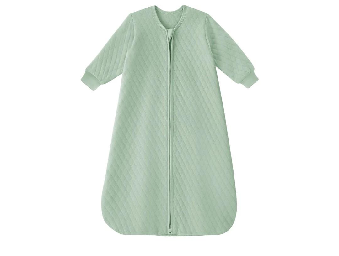 Yoofoss Baby Sleep Sack 12-18  Months 1.0 Tog Long Sleeve Sleep Sack Organic Cotton Wearable Blanket for Infants 2-Way Zipper Quilted Sleeping Sacks