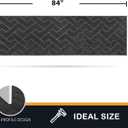 PURRUGS Dirt Trapping Door Mat 24" x 84", Non-Slip Machine Washable Entry Rug, Dog Doormat, Indoor Front Door Mat, Super Absorbent Entryway Rug for Muddy Shoes & Paws, Charcoal