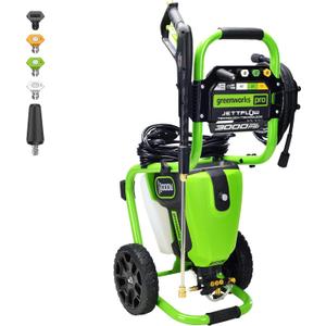 Greenworks Pro Brushless 3000 PSI (CSA Certified) 2.0 Max / 1.1 Electric Pressure Washer (Rugged Steel Frame, 25 Hose, 35 GFCI Power Cord)