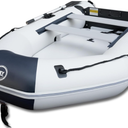 10ft Inflatable Dinghy Boat for Adult with Drop-Stitch Floor 3-4 Person Inflatable Raft with Oars & Carry Baag Heavy-Duty Motor Mount Ready for Fishing Diving Tender or Recreation USCG Approved