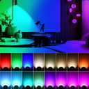FZWLE Christmas Spot Lights Indoor, 5W RGBW Uplighting 16 Color Changing Up Lights Indoor with Remote Control, Plant Spotlight Decorative (2 Pack with Base and Stake)