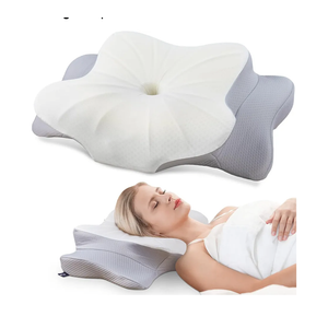 DONAMA Cervical Pillow for Neck and Shoulder,Contour Memory Foam Pillow,Ergonomic Neck Support Pillow for Side Back Stomach Sleepers with Pillowcase