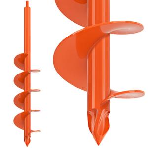Upgraded Auger Drill Bit for Post Hole Digger 4 X 24 Inch Heavy Duty Steel Garden Bulb Planting Auger for Drill Beach Umbrella, Mailbox Posts