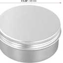 LEXININ 50 Pack Aluminum Tin Cans, 5 Oz Screw Top Tin Jar Containers, 3.26 x 1.5 Inch, Silver