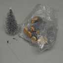 Yahpetes Christmas Trees 10 Pcs Bottle Brush Christmas Trees 5 Size Artificial Christmas Sisal Snow Frost Trees Pine Trees with Wood Base for Tabletop Christmas Party Home Indoor Decor(Silver)