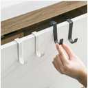 Over The Door Cabenit Drawer Hooks, Z-Shape No Drill Carbon Steel Metal Heavy Duty Hook for Small Kitchen Cabenit Narrow Door Back Holder Bathroom Drawer for Hanging Towels (Sliver, 6 Pack)