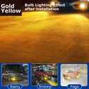 12278 PSX26W LED Fog Light Bulb 60W Canbus Error Free 12000LM Extremely Bright Car Fog Lamp Replacement, Amber Yellow, 2 Packs