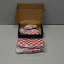 SOIDRAM 2 Pcs Checkered Makeup Bag Large Cosmetic Bag Toiletry Bag Makeup Pouch Travel Bag Organizer Cute Makeup Brushes Aesthetic Accessories Storage Bag for Women Red