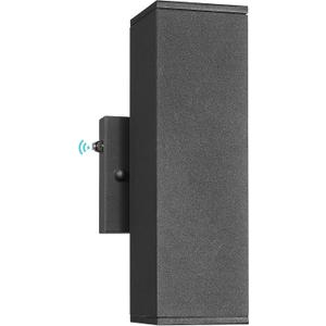 Ken & Ricky Dusk to Dawn Outdoor Lighting, Modern Exterior Wall Lights, Aluminum Waterproof, Black Up and Down Outdoor Porch Light with Glass Cover, KR3324-W-1PK-B (1Pack| Sensor)