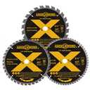ANGELSWORD 8-1/4 Inch Table Saw Blade/Circular Saw Blade, 24T for Framing&40T for Ripping, Cross Cutting&60T for Fine Finish Wood Cutting, 3 Pack