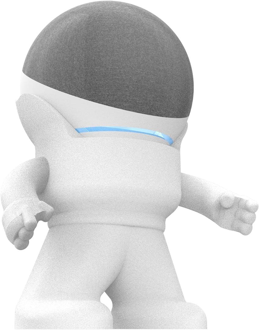 Splin Alexa Smart Speaker Echo Dot 4th or 5th Gen Desktop Stand Stand - Amazon- Mr. Bill (White)