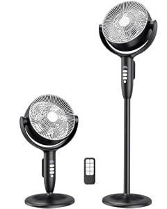 Vaofly Cordless Rechargeable Pedestal Fan, 12000mAh Battery, Remote Control