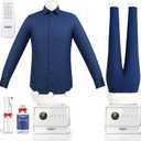 Airoflux Automatic Ironing Machine, Portable Hands-Free Wrinkle Remover with Remote Control for Shirts & Pants, Gentle on All Fabrics, Ironing Machine Perfect for Apartments, Business Travel