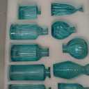 Bud Vases Set of 12, Blue Glass Vase Small Vintage Flower Vase for Decor Ribbed Glass Bud Vases in Bulk Wedding Decor Bridal Shower Party Centerpieces Home Room Table Decorations